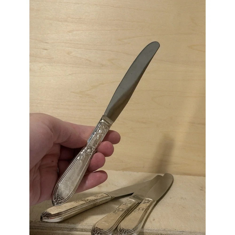 Stainless Vintage Steel Knives 4 Vine Design